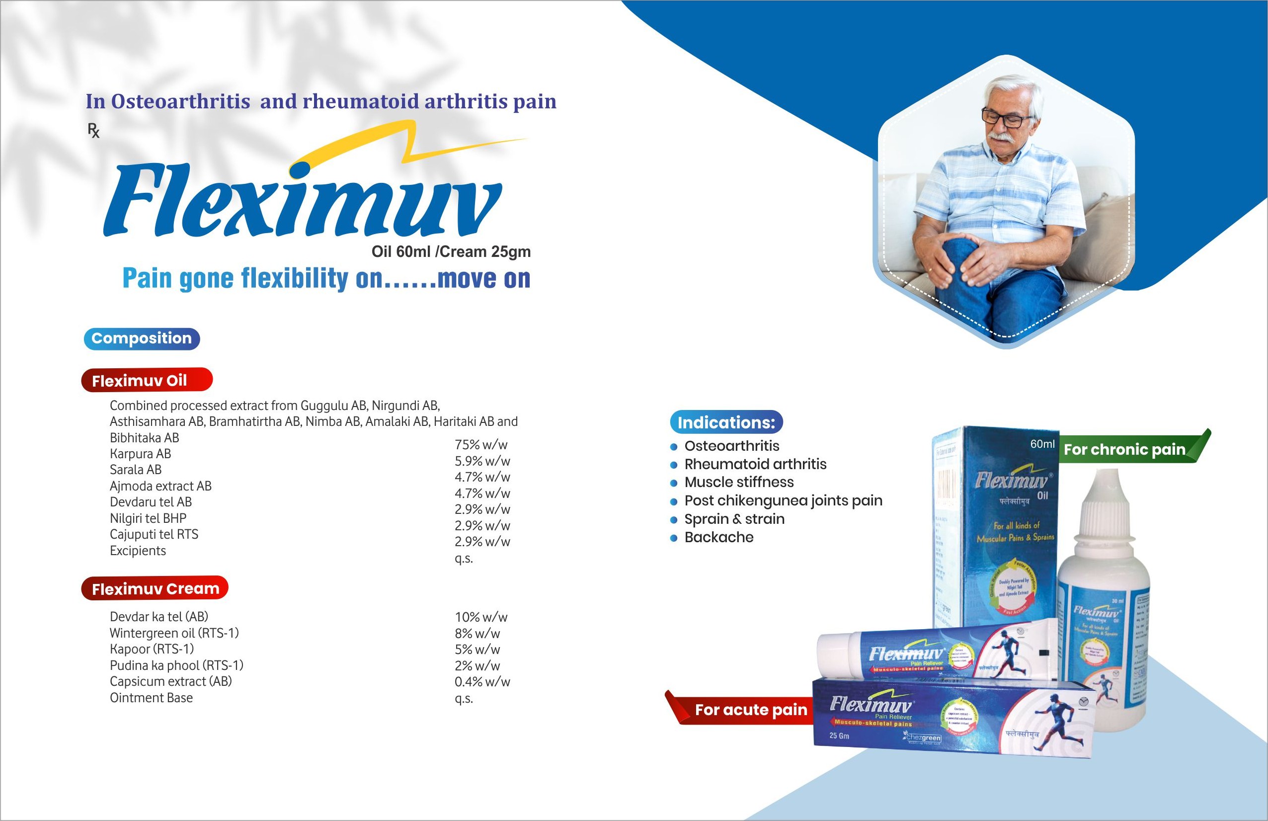 Fleximuv Oil & Cream catalog sheet
